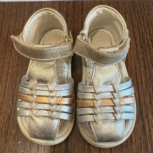 Falcotto by Naturino Metallic Leather Baby Girl Sandals | EU 19 | U.S. 3.5